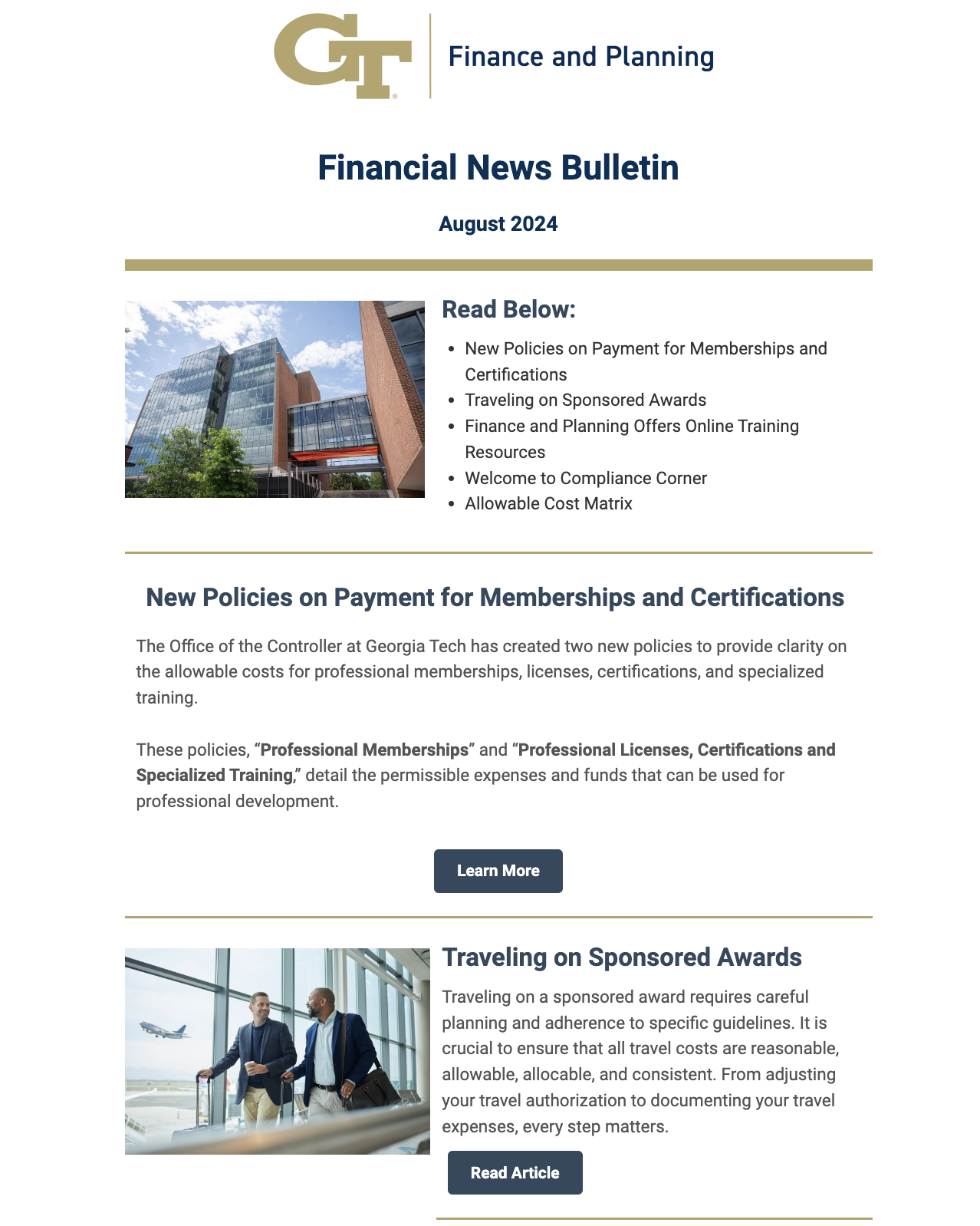 August 2024 Financial News Bulletin