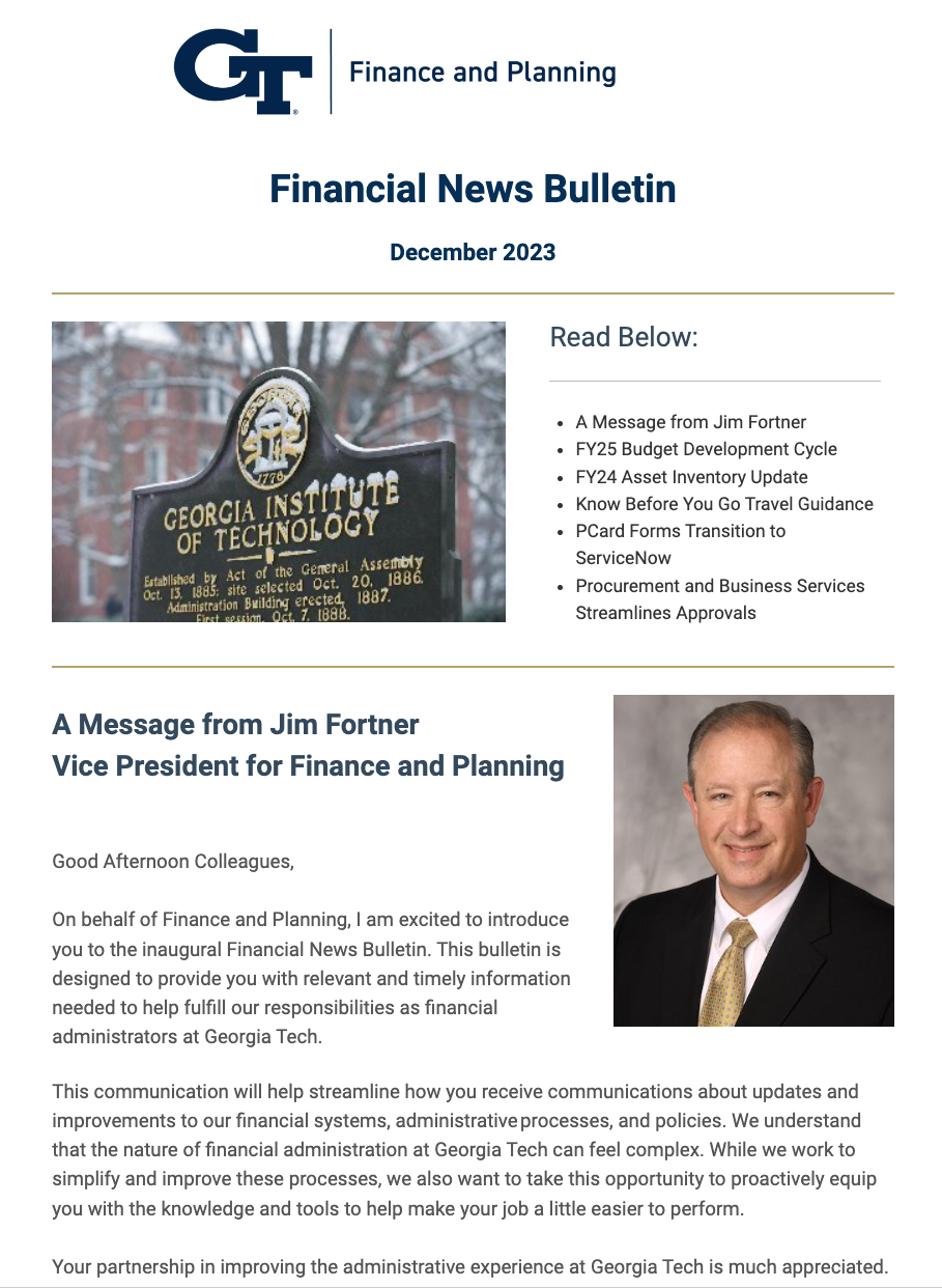 Screen shot of Financial News Bulletin